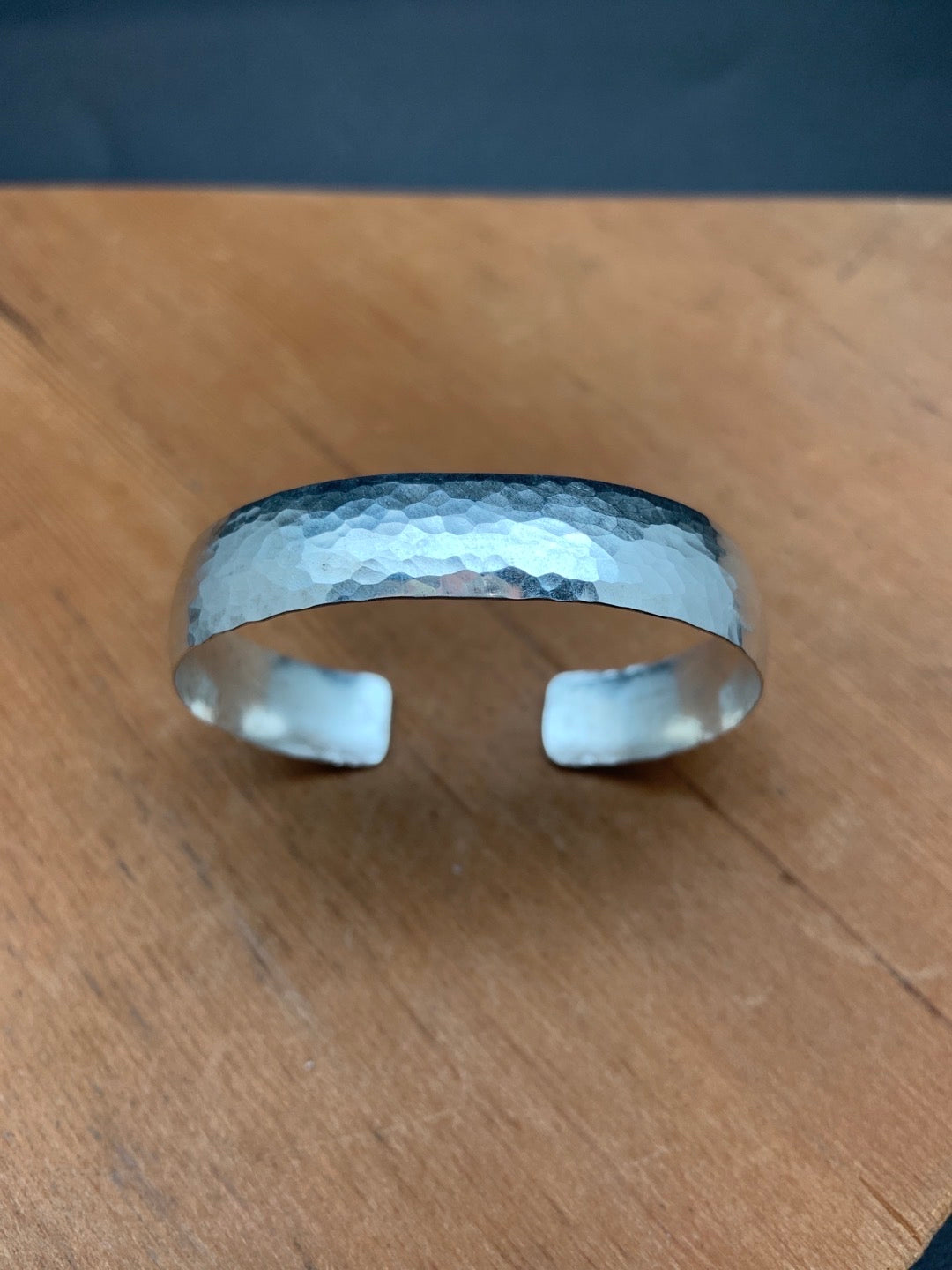 Wide Hammered Cuff