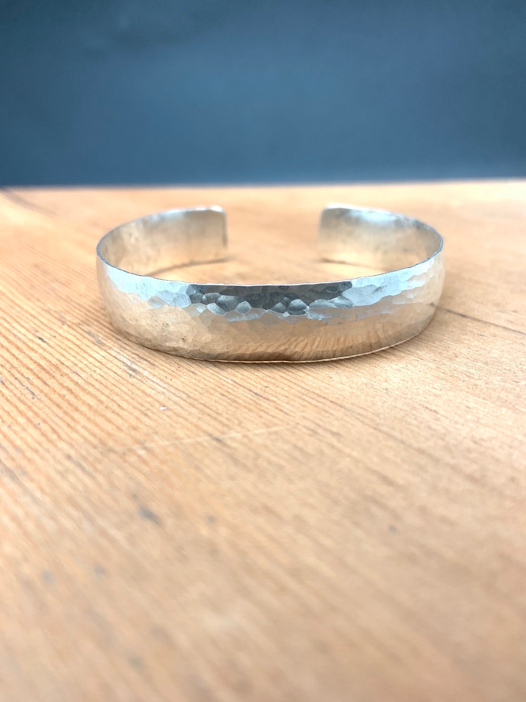 Wide Hammered Cuff