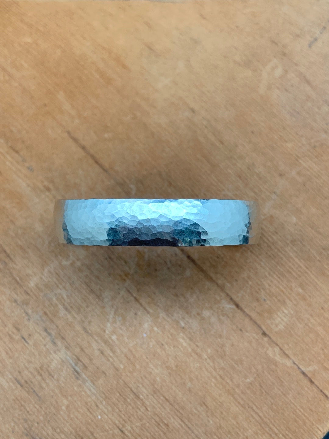 Wide Hammered Cuff